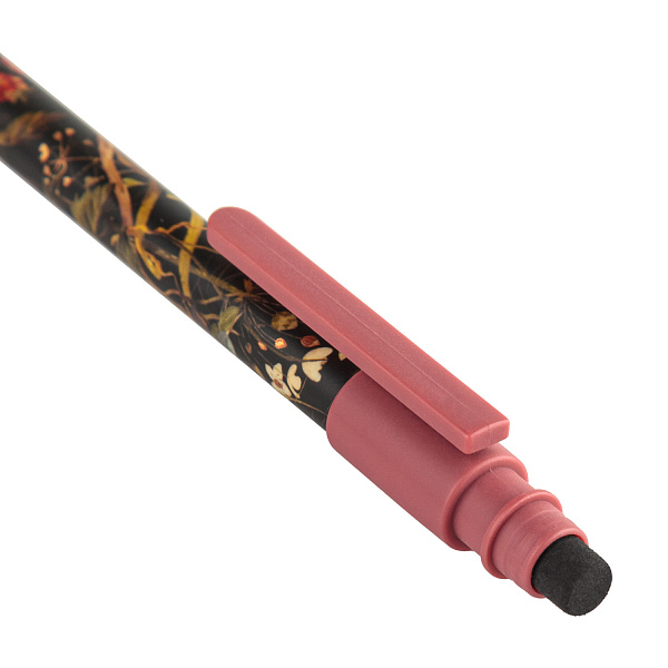 Карандаш автомат. 0,7 мм "Flora.Black night" с ластиком