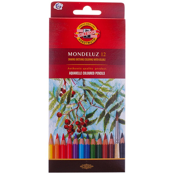 Карандаши акварельные набор 12 цветов Mondeluz FRUIT 3716