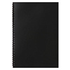 Тетрадь А4 48 л. кл. на гребне  Чёрная пластиковая обложка, офсет