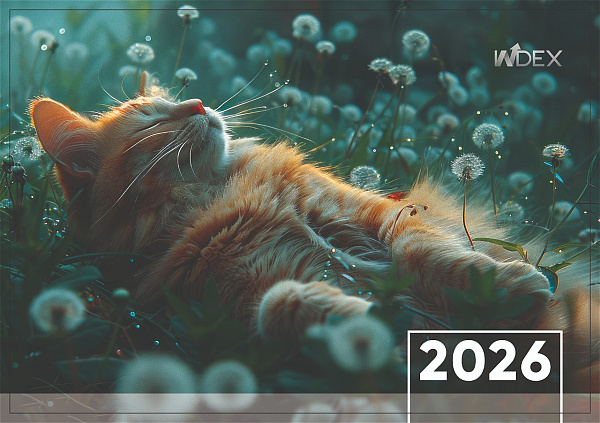 Календарь 2026г 3х-блоч. 295*660 мм INDEX Животные2, на 3-х пружинах, складной с курсором,пикколо