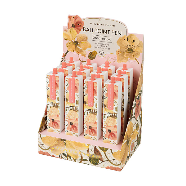Ручка шариковая автомат. 0,5 мм "DREAMBOX.FLORA.ЦВЕТОЧНАЯ СТРАСТЬ" СИНЯЯ, В ПОДАРОЧНОМ ПЕНАЛЕ