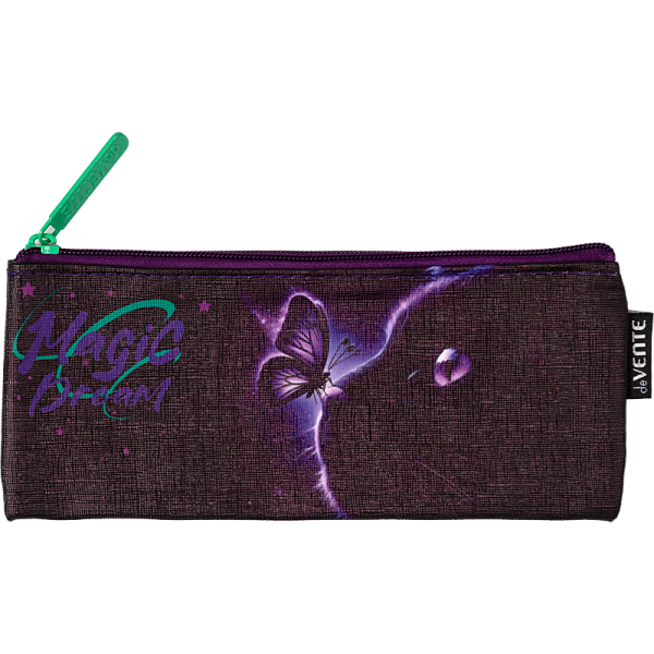 Пенал "deVENTE. Magic Dream" 215x90x10 мм плоский, антивандальная искусственная кожа с тиснением (до -40C), отделение на молнии сверху, плоский для 35 предметов, полноцветная печать