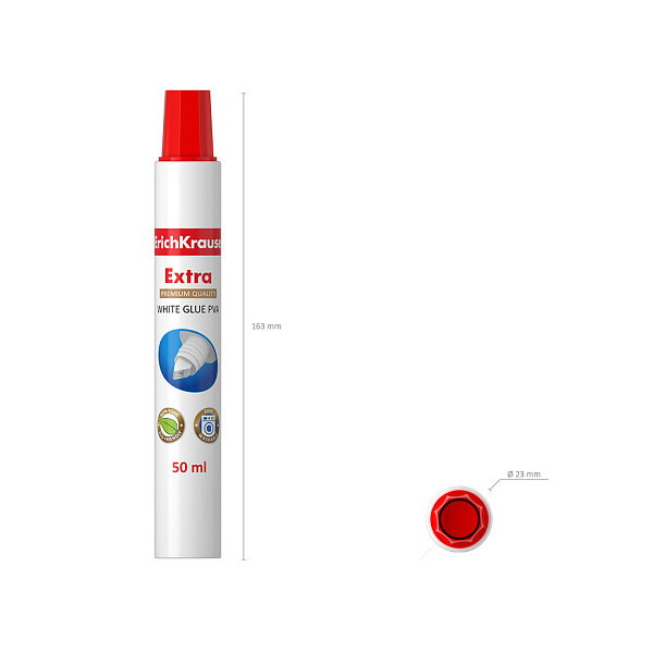 Клей ПВА 50 мл ErichKrause Extra, 