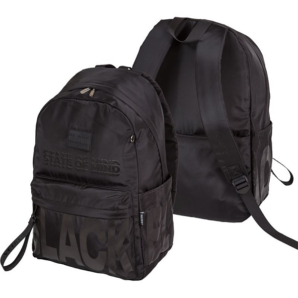 Рюкзак "deVENTE. State of Mind Black" подростковый 42x31x20 см (18 л) 500 г, текстильный,уплотненная спинка и лямки
