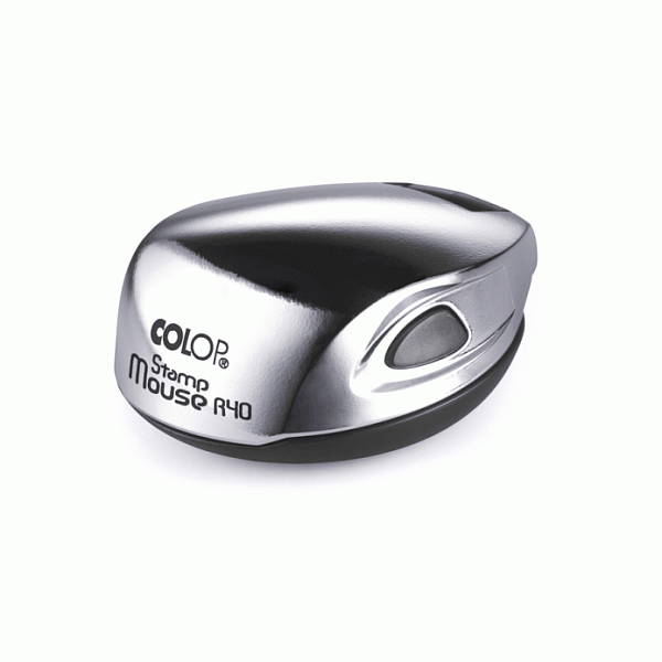 Оснастка для печати карманная "мышка"  d=40, корпус хром