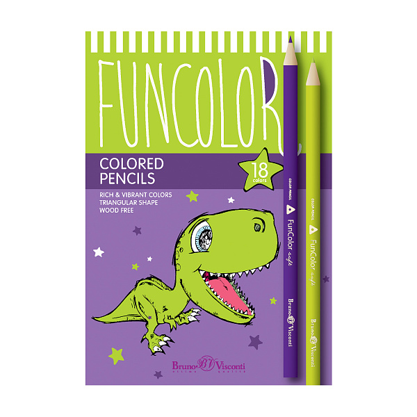 Карандаши 18 цв. "FUNCOLOR" пластиковые