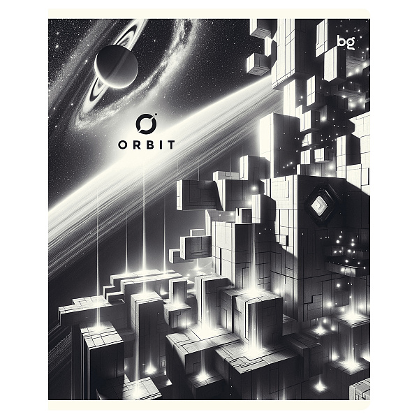 Тетрадь А5 80 листов в клетку, BG "Orbit", обложка мелованный картон, вд-лак, 60 г/м2