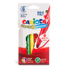 Фломастеры 6 цв. Carioca  Bravo утолщенные