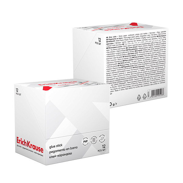Клей-карандаш  30 г ErichKrause EasyStick, (в коробке-дисплее по 12 шт.)