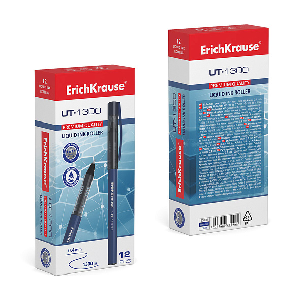 Ручка-роллер ErichKrause UT-1300 Stick Classic 0.7, СИНЯЯ (в коробке )