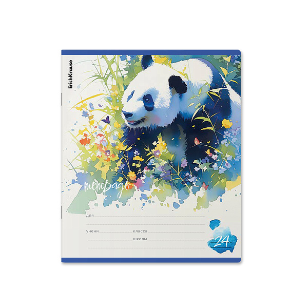 Тетрадь 24 листа в линию "Flower Panda" ErichKrause (в плёнке по 10 шт.)_MIX-PACK