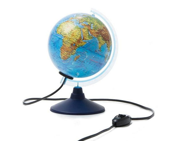 Глобус Физико-политический с подсветкой 150 мм. Классик