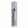 Батарейки КОМПЛЕКТ 10 шт, SONNEN Alkaline, AAA (LR03, 24А), алкалиновые, мизинчиковые, короб