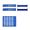 Набор из 2 пластиковых лотков на металлических стержнях ErichKrause® Classic, синий