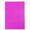 Блокнот А5 80 л. кл. на гребне LINE NEON Розовый Пластиковая обложка 