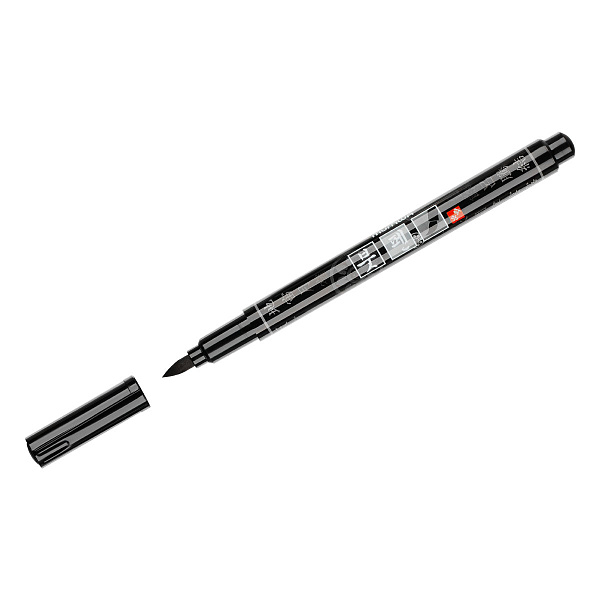 Ручка капиллярная (брашпен) Munhwa "Sign pen", круглая форма, чёрные чернила