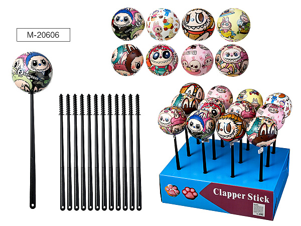 Игрушка-антистресс ЗУБАСТИК, диаметр 9 см, длина 36*10 см, ассорти дизайнов, ОПП-упаковка/картонный дисплей