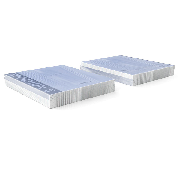 Тетрадь с пластиковой обложкой на скобе ErichKrause® Neon, голубой, А5+, 48 л. клетка 