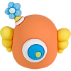 Точилка 1 отв. deVENTE. Big Eyes Monster, 30x37x28 мм, пластиковая с покрытием Soft Touch,ассорти 3 дизайна