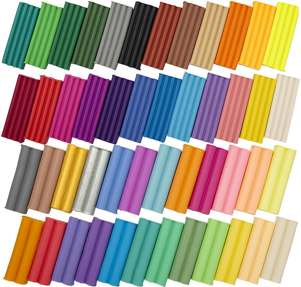 Пластилин 48 цв. Луч "Фантазия" (классич. + пастел. + золотой + серебряный), 636 г, стек