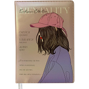 Ежедневник недатированный "deVENTE. Mentality" A5 (145 ммx205 мм) 320 стр, белая бумага 70 г/м², печать в 2 краски, твердая обложка из искусственной кожи с поролоном, цветная печать, отстрочка, перфорация, закругленные уголки, 2 ляссе, в термоусадочн