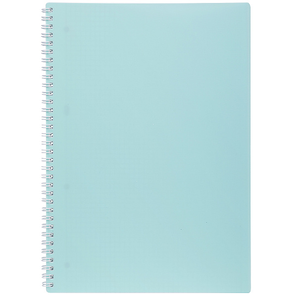 Тетрадь А4 80 листов в клетку на гребне Пластиковая обложка "Бирюза" Многоуров.перфорация 