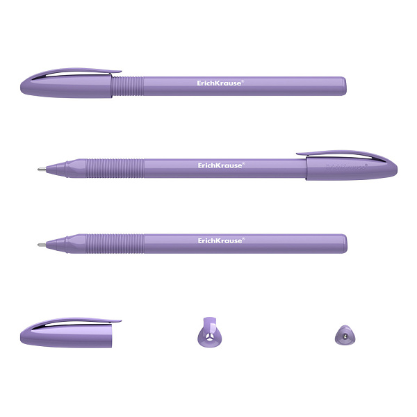 Ручка шариковая 1,0 мм ErichKrause® СИНЯЯ, U-109 Pastel Stick&Grip Ultra Glide Technology,в коробке по 50 шт.)