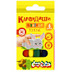 Карандаши 6 цв. "Каляка-Маляка" утолщенные укороченные, деревян., трехгран., карт.уп.