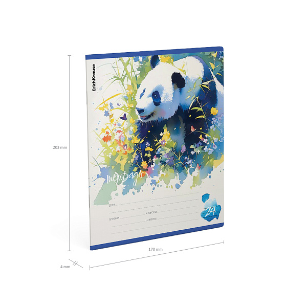 Тетрадь 24 листа в линию "Flower Panda" ErichKrause (в плёнке по 10 шт.)_MIX-PACK