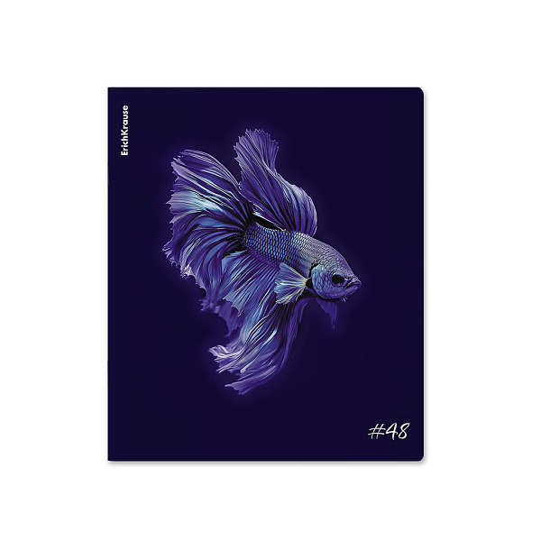 Тетрадь 48 листов в клетку "Indigo", ламинация soft-touch+выборочный УФ-лак ErichKrause _MIX-PACK