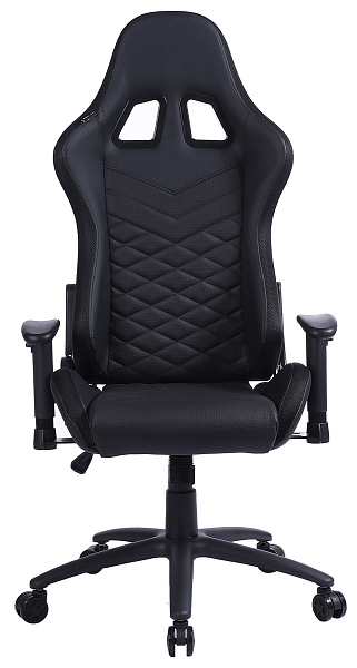 Кресло игровое Cactus CS-CHR-0099BL с RGB подсветкой черный эко.кожа с подголов. крестов. сталь