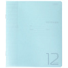 Тетрадь 12 листов в косую линию Пластиковая обложка "Бирюзовая" 65г/кв.м  на скобе 