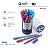 Ручка шариковая 0,5 мм "SlimWrite.JOY" СИНЯЯ (3 цвета корпуса)