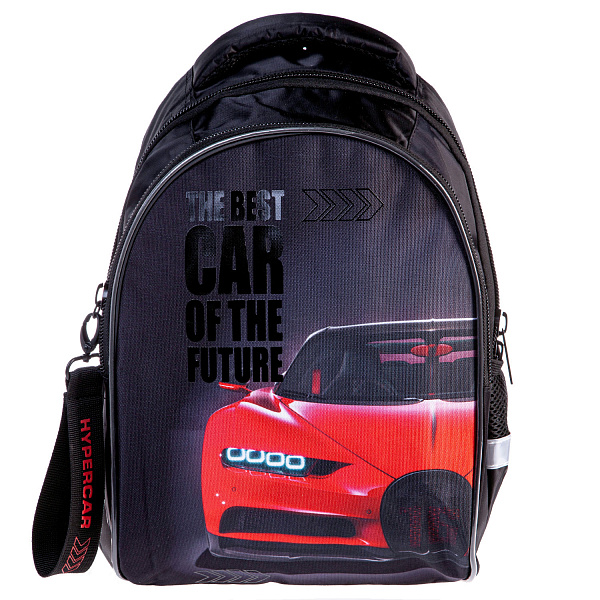 Рюкзак Hatber PRIMARY SCHOOL-Best car- 37х26х17СМ полиэстер светоотраж. 2 отделения 1 карман и 1 потайной на спинке