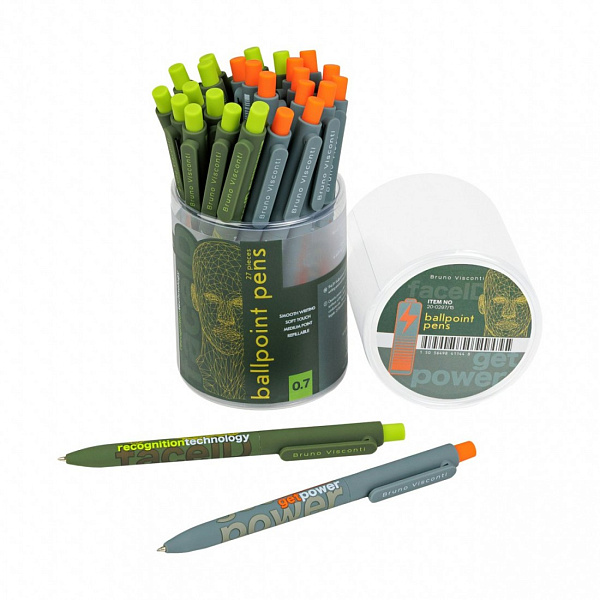 Ручка шариковая 0,7 мм "FunClick. START UP.NEW" (2 вида) СИНЯЯ