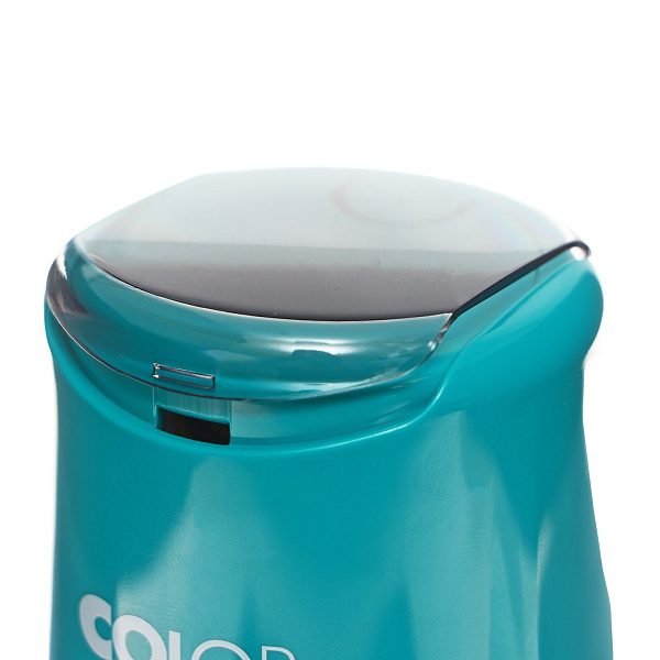 Оснастка для круглой печати PRINTER R40 green/blue с крышкой автомат. пластик. d41,5 мм, корп бирюза