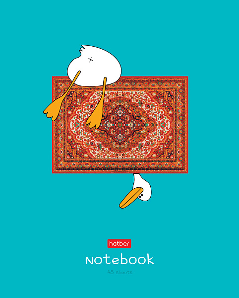 Тетрадь 48 л. кл. "На ковре" 65г/кв.м, 5 диз.в блоке скругл.углы