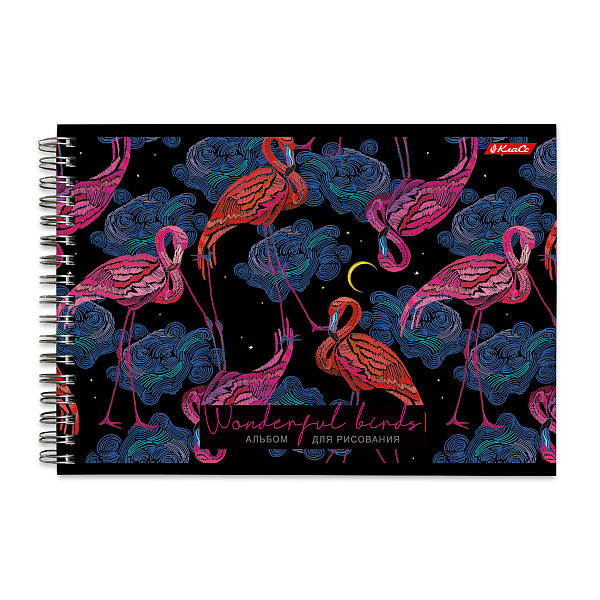 Альбом для рисования 40 листов на гребне "Эдем" "Светоч" мат. ламинация, 100 г/м2 A4 29 х 20.5 см .