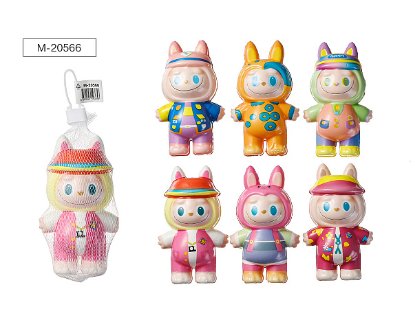 Игрушка-антистресс ЗУБАСТИК 6.6*7.5 см, ассорти 6 дизайнов, ПВХ- сетка