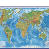 Карта Мира физическая Интерактивная 1:29М 101*66 см (с ламинацией)