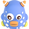 Точилка 1 отв. deVENTE. Big Eyes Monster, 30x37x28 мм, пластиковая с покрытием Soft Touch,ассорти 3 дизайна