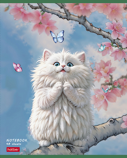 Тетрадь 48 л. кл. "Пухляши" 60-65г/кв.м мат.ламин. 5 диз.в блоке скругл.углы