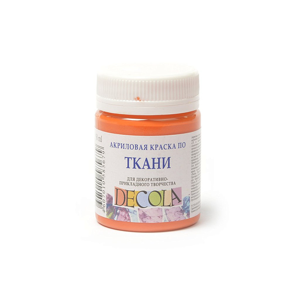 Акрил ткань 50 мл Декола Оранжевая 
