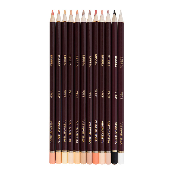 Карандаши Скинтонс 12 цв. "VISTA-ARTISTA" Fine  заточенные