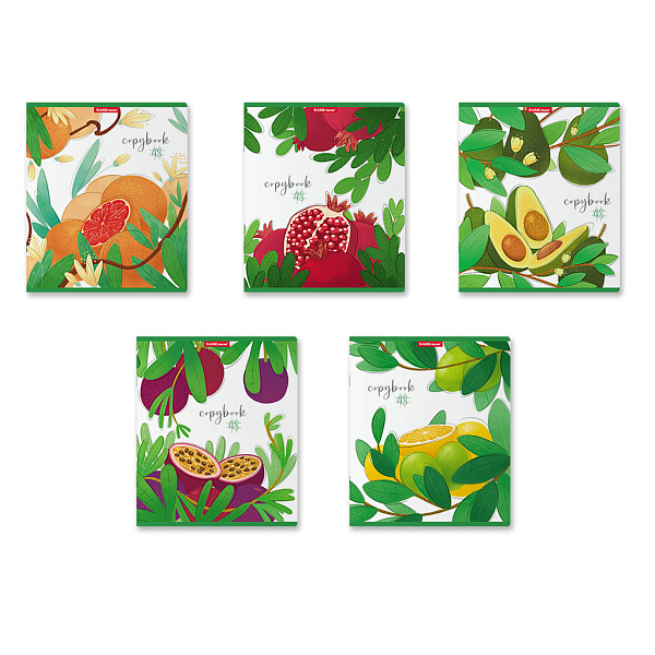 Тетрадь 48 л. кл. "Juicy Fruits" выборочный УФ-лак ErichKrause _MIX-PACK