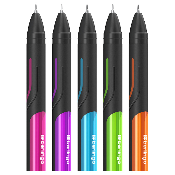Ручка шариковая 0,7 мм Berlingo "Color Zone stick", круглая форма, игольчатый наконечник, синие чернила