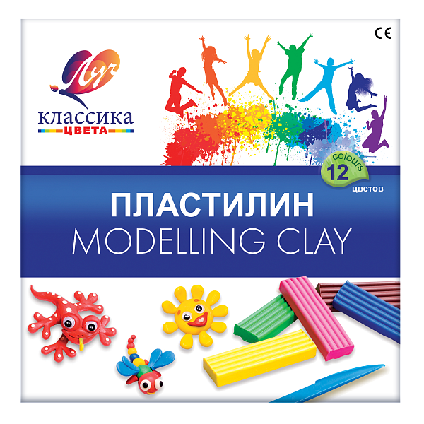 Пластилин 12 цв. Луч "Классика" (Детство)