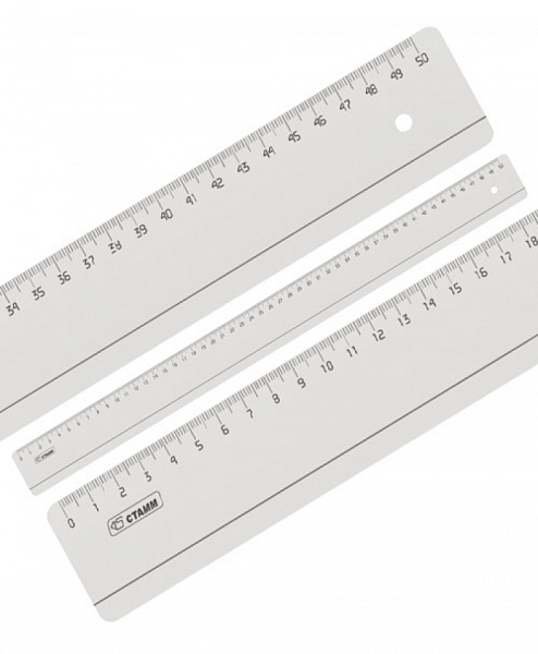 Линейка 50 см прозр.