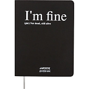 Дневник 1-11 кл. 48 л. "deVENTE. I'm fine" гибкая обложка из искусственной кожи, шелкография, отстрочка, 1 ляссе
