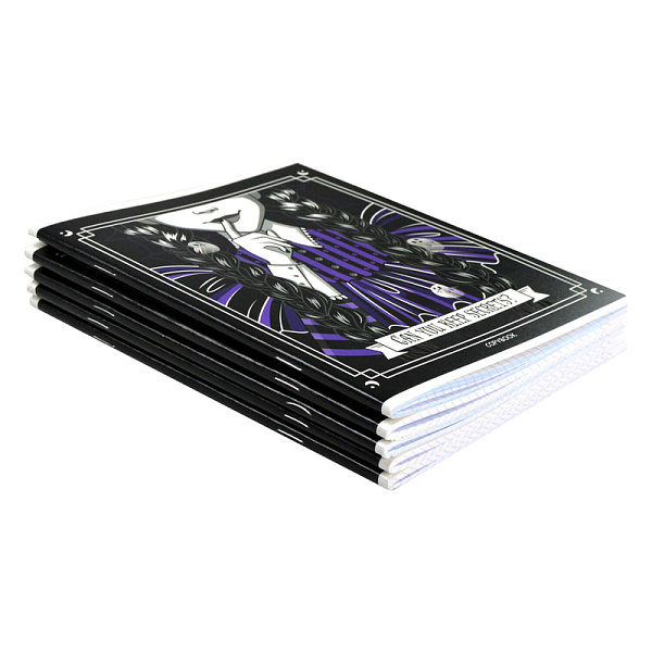 Тетрадь 48 л. кл. "МИЛАЯ ГОТИКА" мягкий переплёт (2 скобы), обложка - выборочный ТВИН лак, мелованный картон 190 г/м², Упаковка Ассорти/